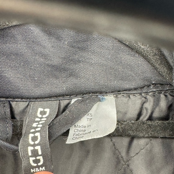 Divided H&M Zip UP & Button Up Black Hooded Coat | SIZE XS - Picture 7 of 10